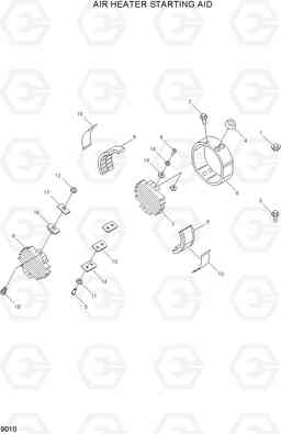 9010 AIR HEATER STARTING AID HL730TM-7A, Hyundai