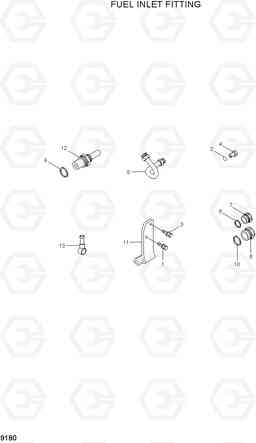 9180 FUEL INLET FITTING HL730TM-7A, Hyundai