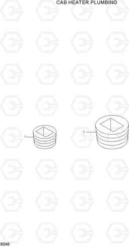 9240 CAB HEATER PLUMBING HL730TM-7A, Hyundai