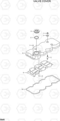 9540 VALVE COVER HL730TM-7A, Hyundai