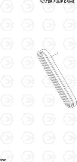 9580 WATER PUMP DRIVE HL730TM-7A, Hyundai