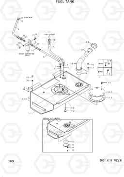 1020 FUEL TANK HL740-3(-#0847), Hyundai