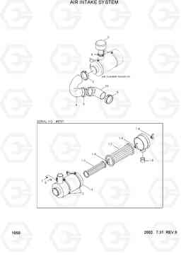 1050 AIR INTAKE SYSTEM HL740-3(-#0847), Hyundai