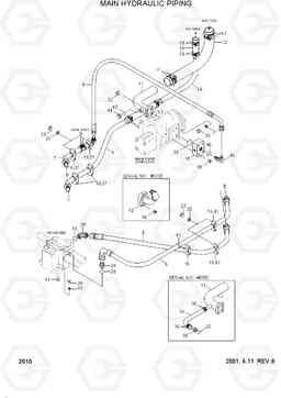 2010 MAIN HYDRAULIC PIPING HL740-3(-#0847), Hyundai