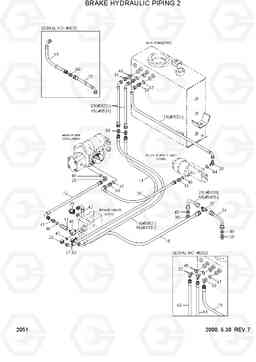 2051 BRAKE HYDRAULIC PIPING 2 HL740-3(-#0847), Hyundai