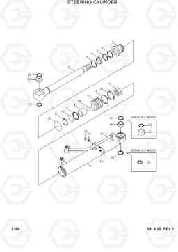 2180 STEERING CYLINDER HL740-3(-#0847), Hyundai