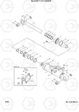 2200 BUCKET CYLINDER HL740-3(-#0847), Hyundai