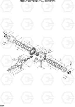 3051 FR DIFFERENTIAL GEAR(2/2, LIMITED SLIP) HL740-3(-#0847), Hyundai