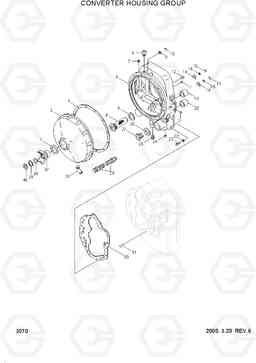 3070 CONVERTER HOUSING GROUP HL740-3(-#0847), Hyundai