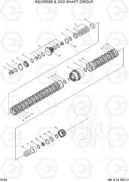 3130 REVERSE & 2ND SHAFT GROUP HL740-3(-#0847), Hyundai