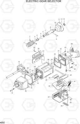 4032 ELECTRIC GEAR SELECTOR HL740-3(-#0847), Hyundai