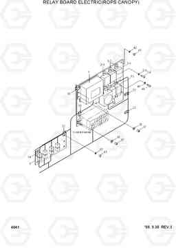 4041 RELAY BOARD ELECTRIC(ROPS CANOPY) HL740-3(-#0847), Hyundai