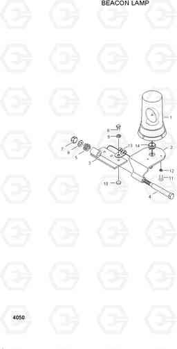 4050 BEACON LAMP HL740-3(-#0847), Hyundai