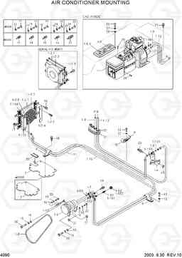 4090 AIR CONDITIONER MOUNTING HL740-3(-#0847), Hyundai