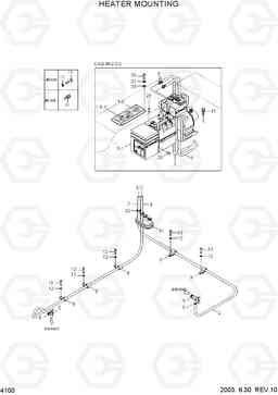 4100 HEATER MOUNTING HL740-3(-#0847), Hyundai