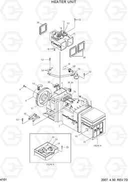 4101 HEATER UNIT HL740-3(-#0847), Hyundai