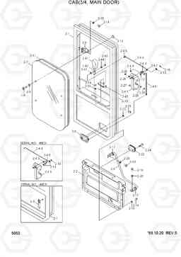 5052 CAB(3/4, MAIN DOOR) HL740-3(-#0847), Hyundai