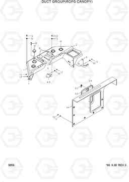 5056 DUCT GROUP(ROPS CANOPY) HL740-3(-#0847), Hyundai