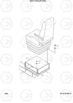 5060 SEAT MOUNTING HL740-3(-#0847), Hyundai