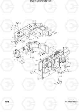 5071 DUCT GROUP(#0151-) HL740-3(-#0847), Hyundai