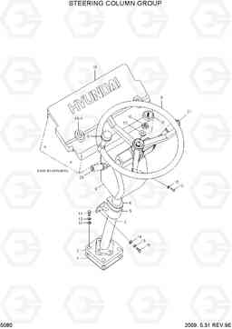 5080 STEERING COLUMN GROUP HL740-3(-#0847), Hyundai