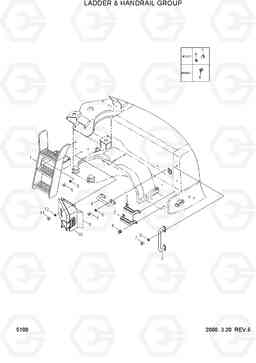 5100 LADDER & HANDRAIL GROUP HL740-3(-#0847), Hyundai