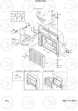 5111 COWL(2/2) HL740-3(-#0847), Hyundai
