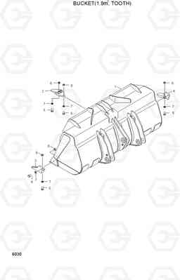 6030 BUCKET(1.9M3, TOOTH) HL740-3(-#0847), Hyundai