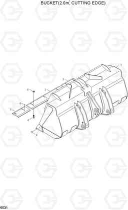 6031 BUCKET(2.0M3, CUTTING EDGE) HL740-3(-#0847), Hyundai