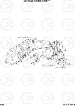 6040 GREASE PIPING(FRONT) HL740-3(-#0847), Hyundai