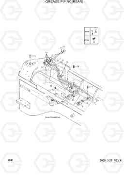 6041 GREASE PIPING(REAR) HL740-3(-#0847), Hyundai