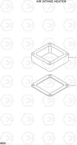 8020 AIR INTAKE HEATER HL740-3(-#0847), Hyundai