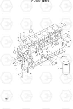 8060 CYLINDER BLOCK HL740-3(-#0847), Hyundai