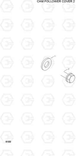 8100 CAM FOLLOWER COVER 2 HL740-3(-#0847), Hyundai