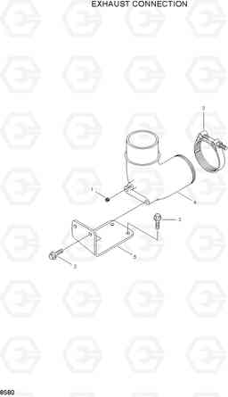 8580 EXHAUST CONNECTION HL740-3(-#0847), Hyundai