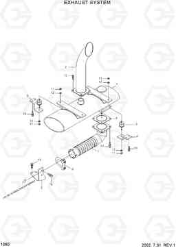 1060 EXHAUST SYSTEM HL740-3(#0848-), Hyundai