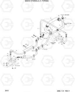 2010 MAIN HYDRAULIC PIPING HL740-3(#0848-), Hyundai