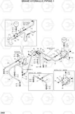 2050 BRAKE HYDRAULIC PIPING 1 HL740-3(#0848-), Hyundai