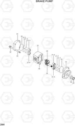 2091 BRAKE PUMP HL740-3(#0848-), Hyundai