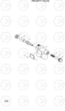 2130 PRIORITY VALVE HL740-3(#0848-), Hyundai