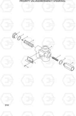 2131 PRIORITY VALVE(EMERGENCY STEERING) HL740-3(#0848-), Hyundai