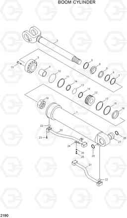 2190 BOOM CYLINDER HL740-3(#0848-), Hyundai