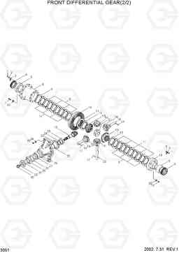 3051 FRONT DIFFERENTIAL GEAR(2/2) HL740-3(#0848-), Hyundai