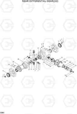 3061 REAR DIFFERENTIAL GEAR(2/2) HL740-3(#0848-), Hyundai