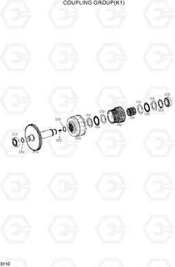 3110 COUPLING GROUP(K1) HL740-3(#0848-), Hyundai