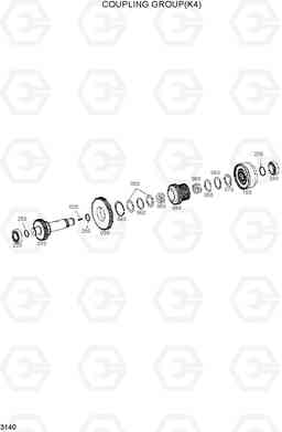 3140 COUPLING GROUP(K4) HL740-3(#0848-), Hyundai