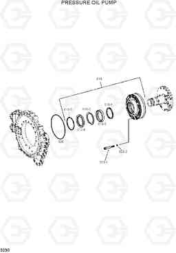 3230 PRESSURE OIL PUMP HL740-3(#0848-), Hyundai