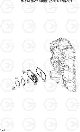 3240 EMERGENCY STEERING PUMP GROUP HL740-3(#0848-), Hyundai