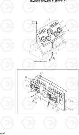 4032 GAUGE BOARD ELECTRIC HL740-3(#0848-), Hyundai