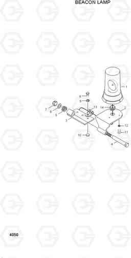 4050 BEACON LAMP HL740-3(#0848-), Hyundai